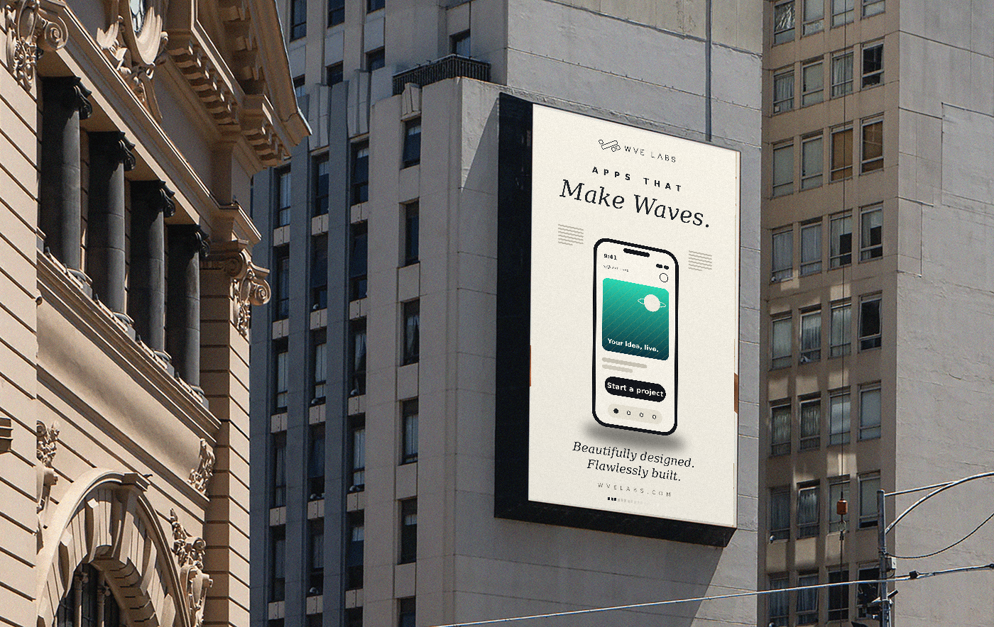 WVE Labs billboard — Apps that make waves